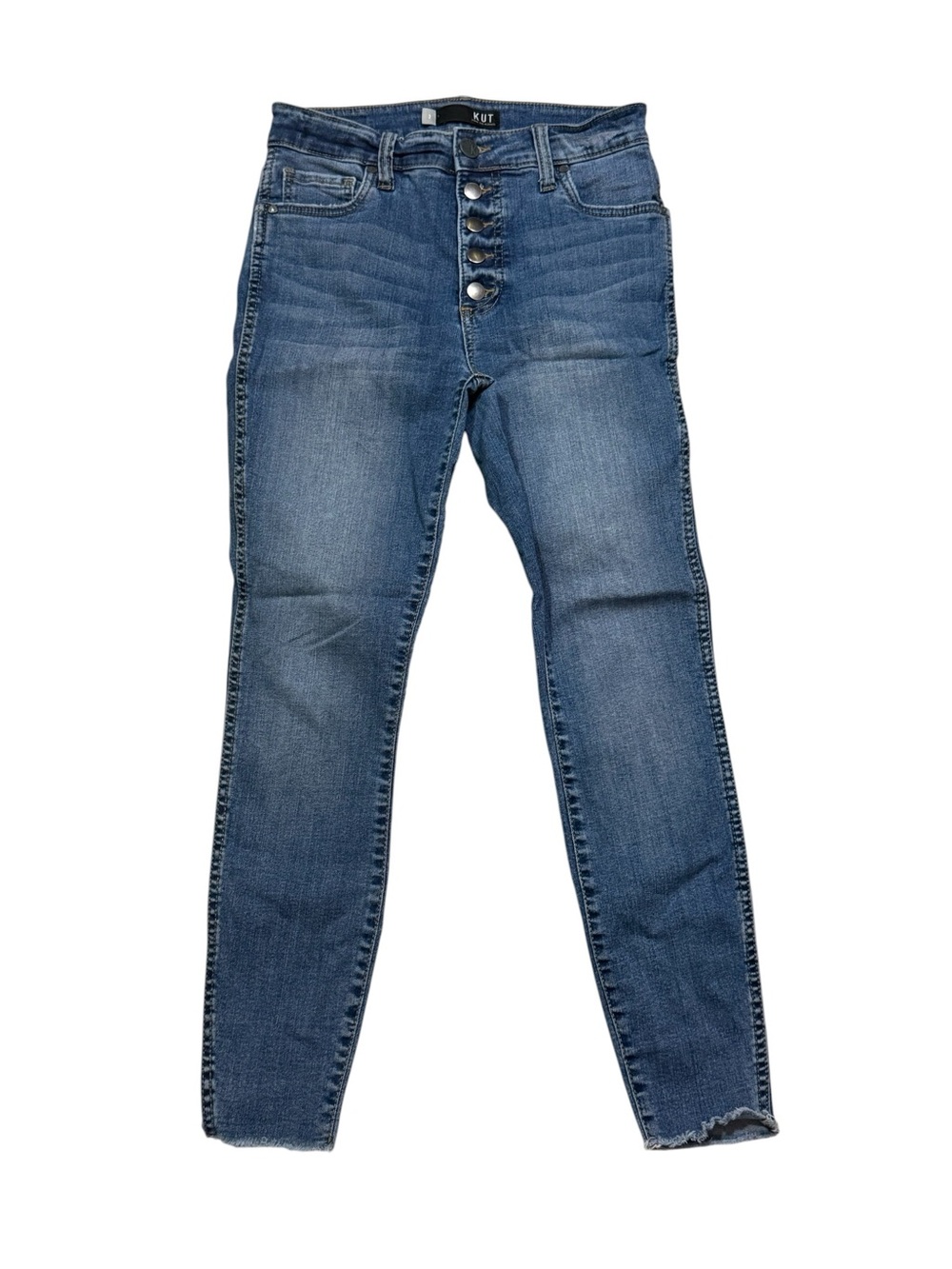 Kut from the Kloth Button-Fly High Rise Connie Fab Ab Ankle Skinny Size 2